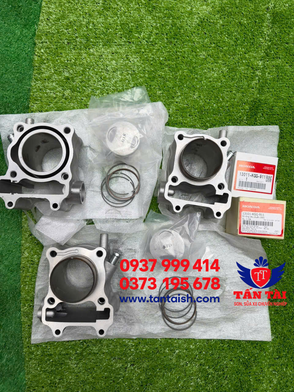 Bộ lòng xy lanh + Pít tông Bạc SH Ý 150 Zin Mới, Dùng được cho xe PS, @, Dylan