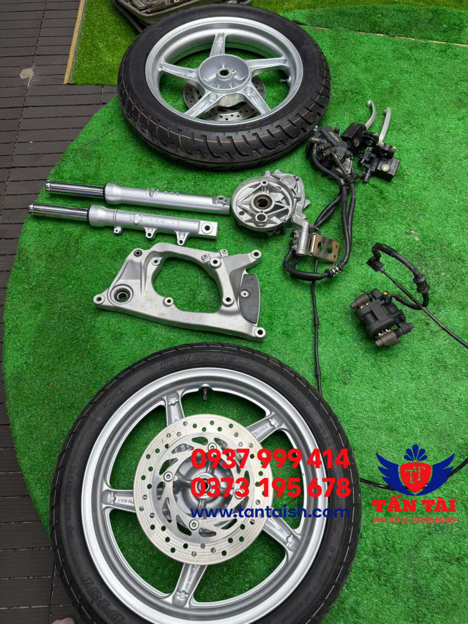Full bộ 2 đĩa hàng zin ý tháo xe dành cho xe 1 đĩa up lên 2 đĩa - Chuyên phụ tùng sh ý nhập khẩu