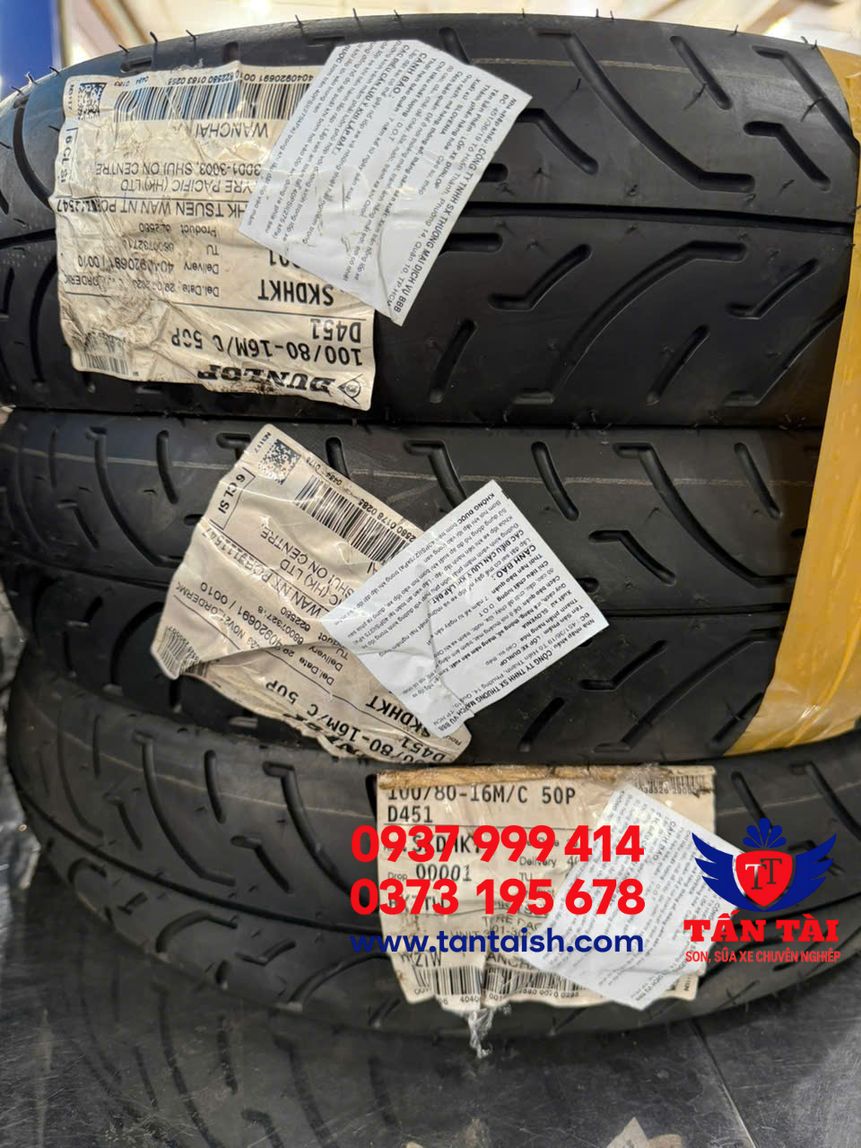 Cặp vỏ dunlop zin mới Solovenia Sh ý - Chuyên phụ tùng sh ý nhập khẩu